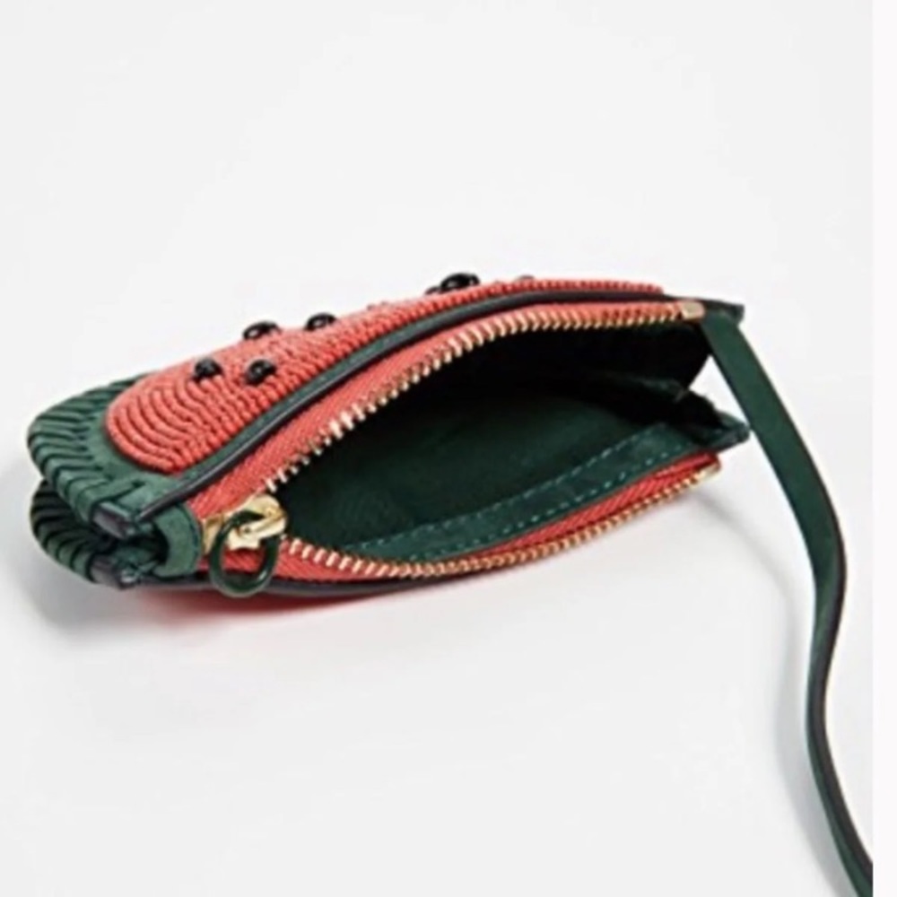 TORY BURCH Watermelon Coin Pouch Key Ring - Picture 6 of 12